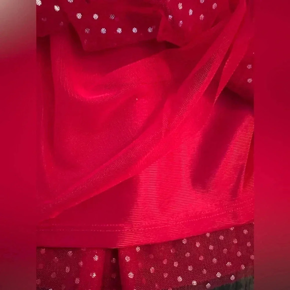 SET: Holiday Time | little girls holiday print tee + mesh skirt. Size: L (10-12) - Picture 11 of 15